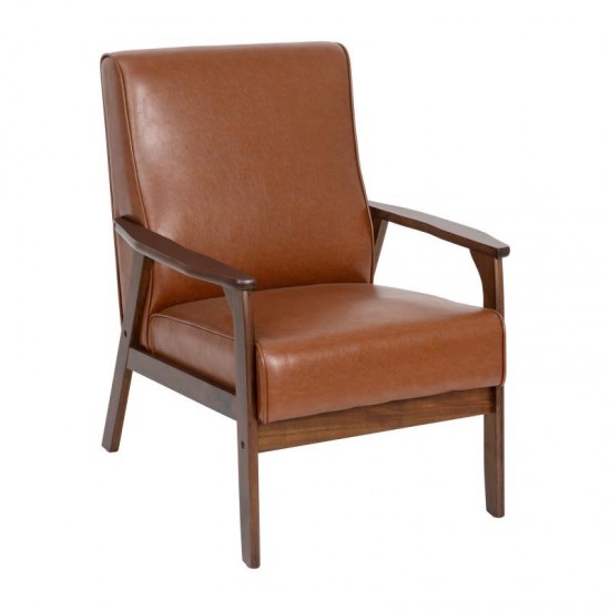 Flash Furniture Langston Cognac LeatherSoft Arm Chair IS-IT673317-BR-GG