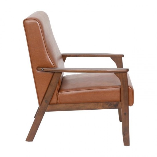 Flash Furniture Langston Cognac LeatherSoft Arm Chair IS-IT673317-BR-GG