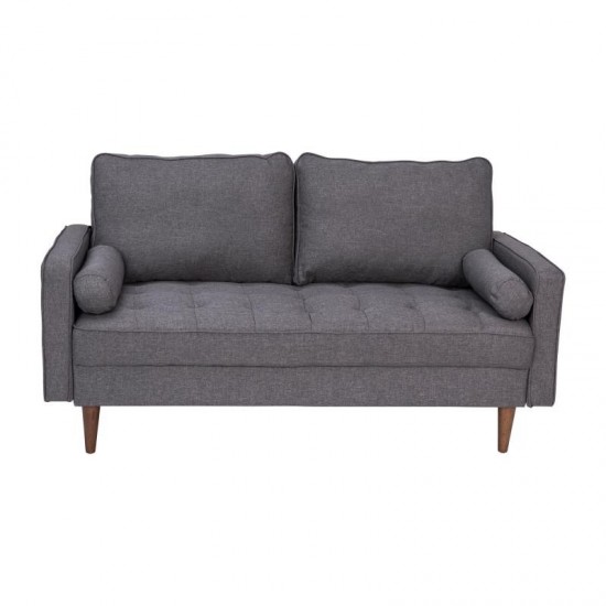 Flash Furniture Hudson Dark Gray Upholstered Loveseat IS-PL100-DKGY-GG