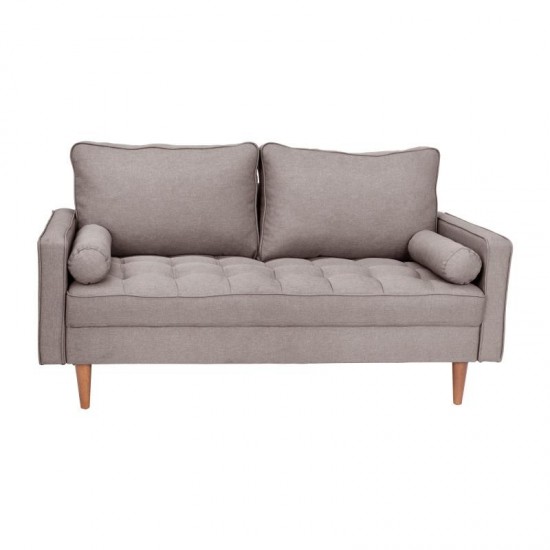 Flash Furniture Hudson SLT Gray Upholstered Loveseat IS-PL100-GY-GG
