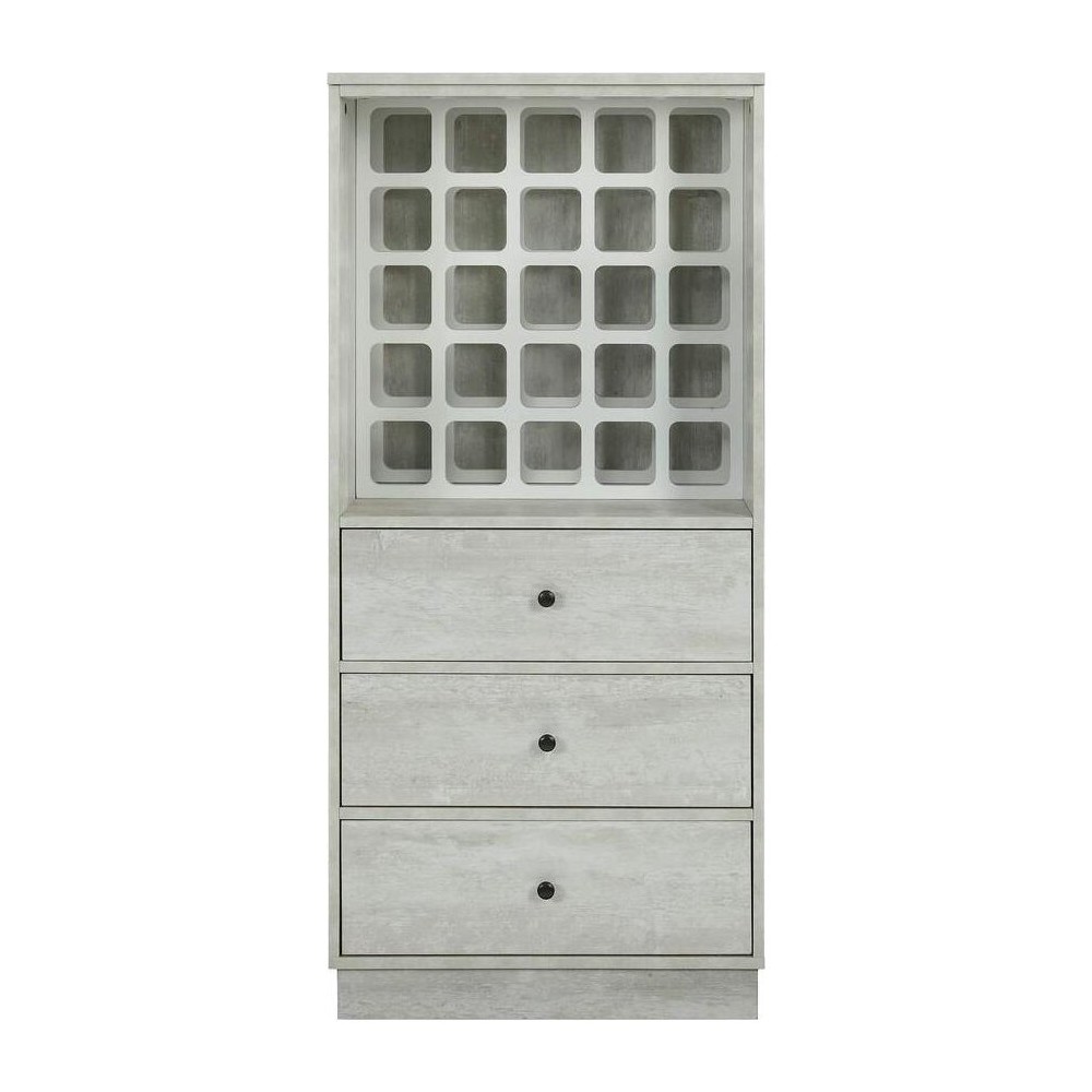 ACME Wiesta Wine Cabinet, Antique White