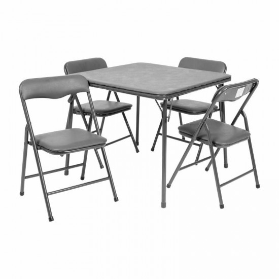 Flash Furniture Mindy Gray Kid Folding Table Set JB-9-KID-GY-GG