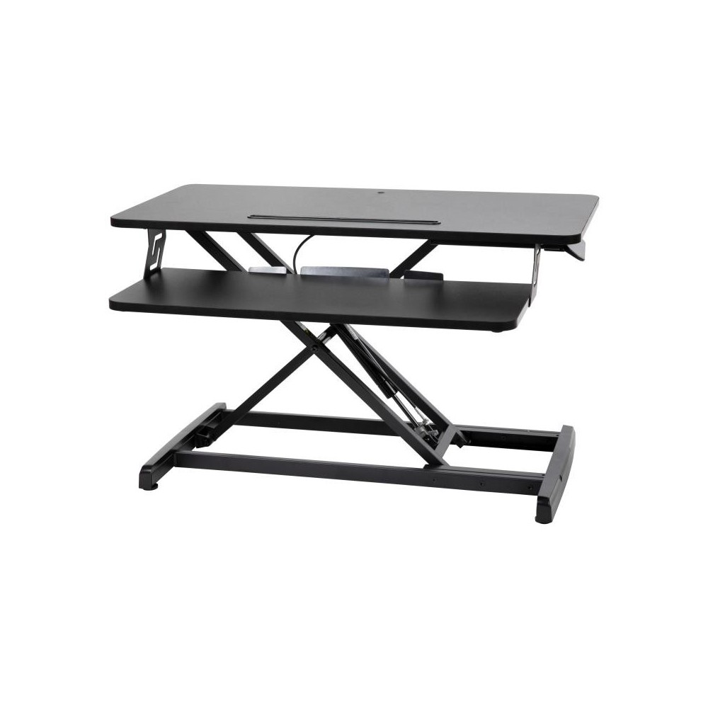 Flash Furniture KO Black Sit to Stand Desk Riser JE-VM-GSD66H01R-32-GG