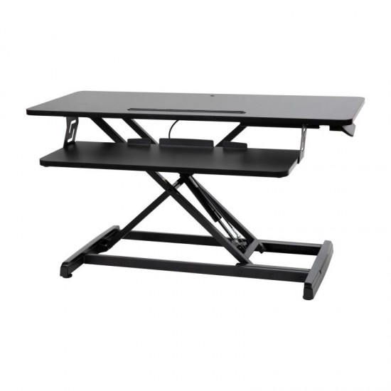 Flash Furniture KO Black Sit to Stand Desk Riser JE-VM-GSD66H01R-36-GG