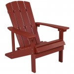 Flash Furniture Charlestown Adirondack Chair & Fire Pit JJ-C145012-32D-RED-GG