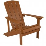 Flash Furniture Charlestown Adirondack Chair & Fire Pit JJ-C145012-32D-TEAK-GG