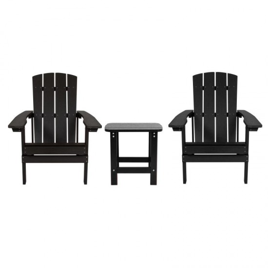 Flash Furniture Charlestown Black Table and 2 Chair Set JJ-C14501-2-T14001-BK-GG