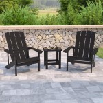 Flash Furniture Charlestown Black Table and 2 Chair Set JJ-C14501-2-T14001-BK-GG