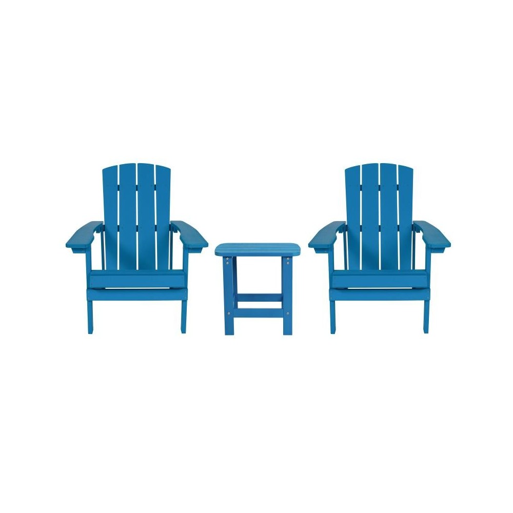 Flash Furniture Charlestown Blue Table and 2 Chair Set JJ-C14501-2-T14001-BLU-GG