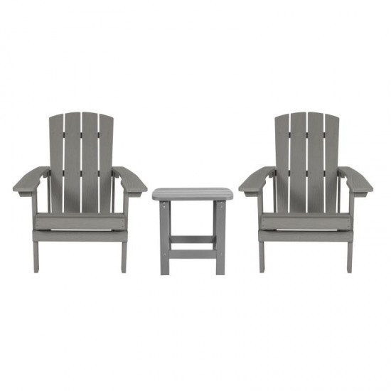 Flash Furniture Charlestown Gray Table and 2 Chair Set JJ-C14501-2-T14001-GY-GG