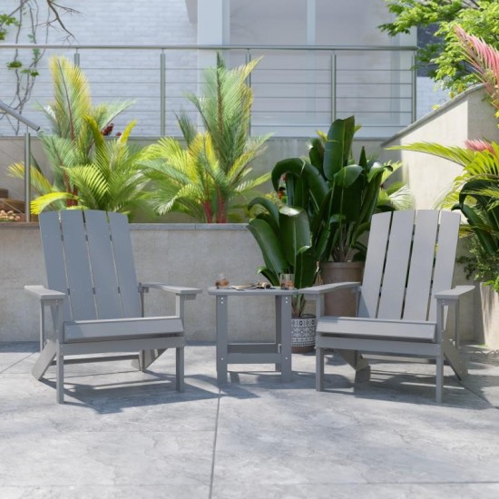 Flash Furniture Charlestown Gray Table and 2 Chair Set JJ-C14501-2-T14001-GY-GG