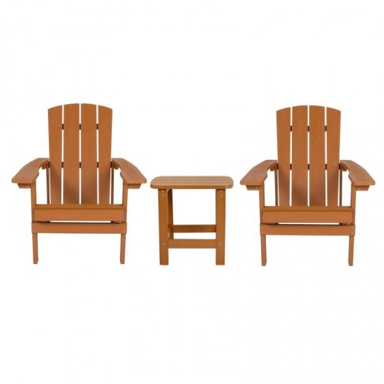 Flash Furniture Teak Table and 2 Chair Set JJ-C14501-2-T14001-TEAK-GG