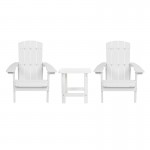 Flash Furniture Charlestown White Table and 2 Chair Set JJ-C14501-2-T14001-WH-GG