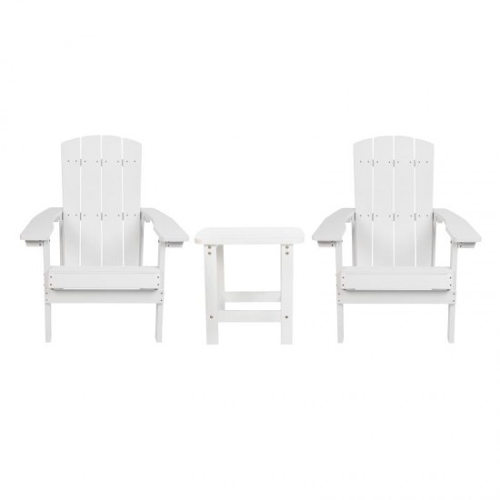 Flash Furniture Charlestown White Table and 2 Chair Set JJ-C14501-2-T14001-WH-GG