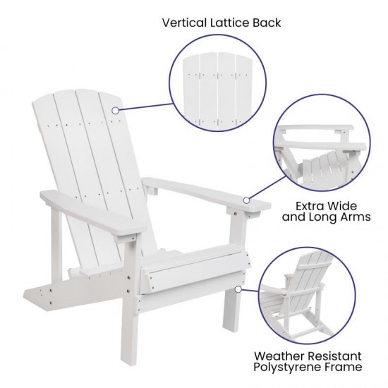 Flash Furniture Charlestown White Table and 2 Chair Set JJ-C14501-2-T14001-WH-GG