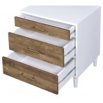 ACME Lurel Night Table, White & Weathered Oak