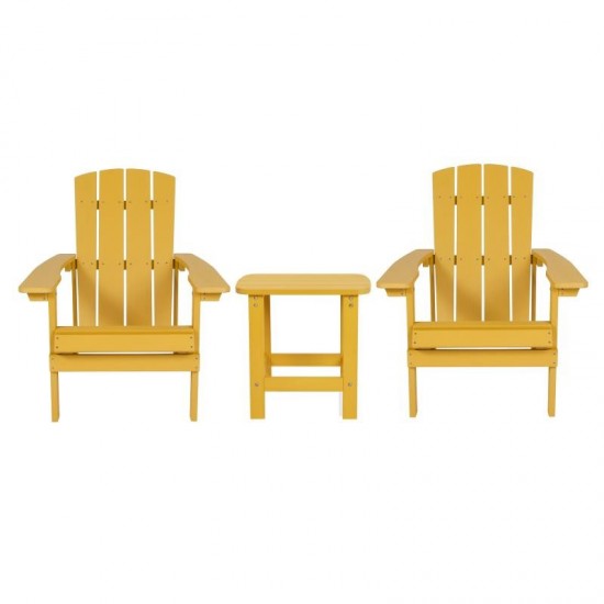 Flash Furniture Yellow Table and 2 Chair Set JJ-C14501-2-T14001-YLW-GG