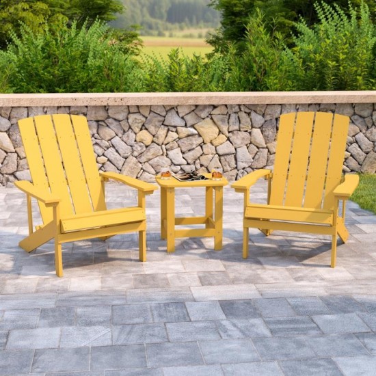 Flash Furniture Yellow Table and 2 Chair Set JJ-C14501-2-T14001-YLW-GG