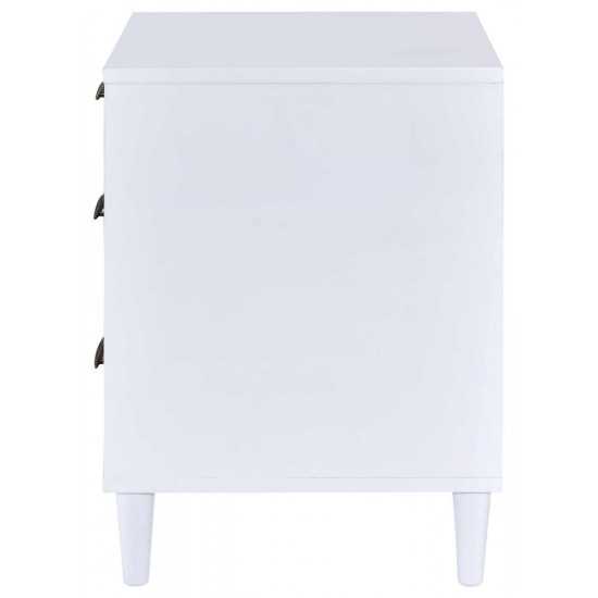 ACME Lurel Night Table, White & Weathered Oak