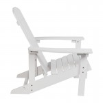 Flash Furniture Charlestown White Poly Adirondack Chair JJ-C14501-WH-GG