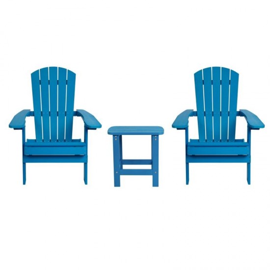 Flash Furniture Charlestown Blue Table and 2 Chair Set JJ-C14505-2-T14001-BLU-GG