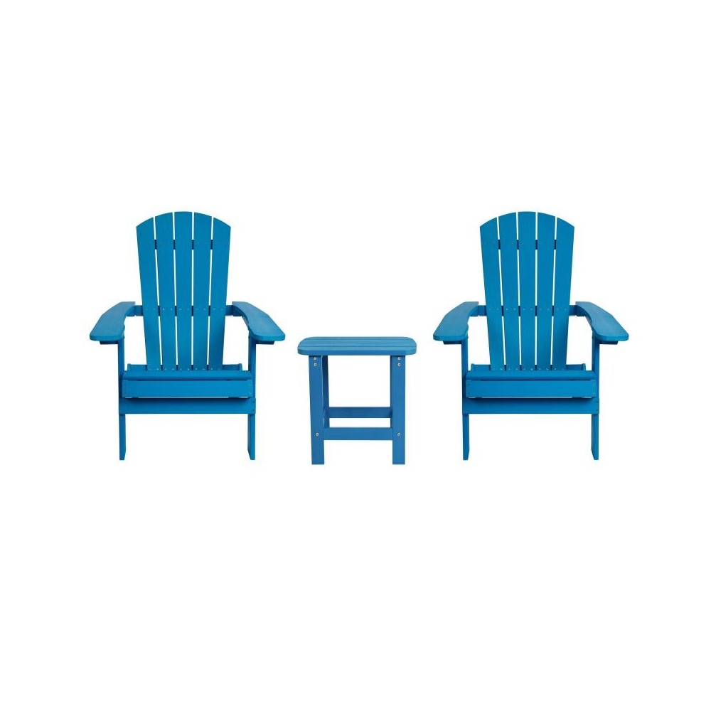 Flash Furniture Charlestown Blue Table and 2 Chair Set JJ-C14505-2-T14001-BLU-GG