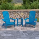 Flash Furniture Charlestown Blue Table and 2 Chair Set JJ-C14505-2-T14001-BLU-GG
