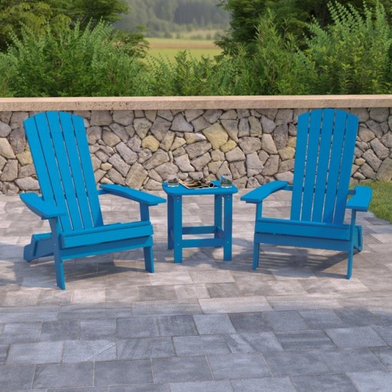 Flash Furniture Charlestown Blue Table and 2 Chair Set JJ-C14505-2-T14001-BLU-GG