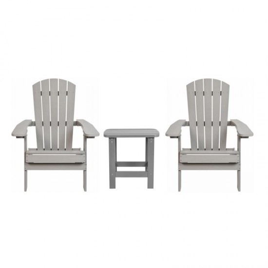 Flash Furniture Charlestown Gray Table and 2 Chair Set JJ-C14505-2-T14001-GY-GG