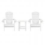 Flash Furniture Charlestown White Table and 2 Chair Set JJ-C14505-2-T14001-WH-GG