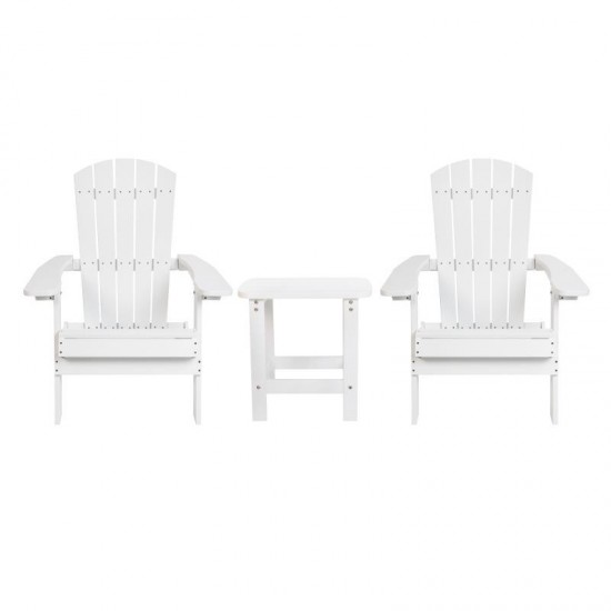 Flash Furniture Charlestown White Table and 2 Chair Set JJ-C14505-2-T14001-WH-GG