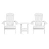 Flash Furniture Charlestown White Table and 2 Chair Set JJ-C14505-2-T14001-WH-GG
