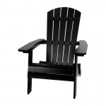 Flash Furniture Charlestown Black Folding Adirondack Chair JJ-C14505-BLK-GG