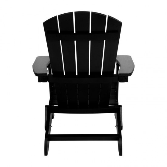 Flash Furniture Charlestown Black Folding Adirondack Chair JJ-C14505-BLK-GG