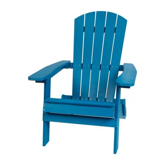 Flash Furniture Charlestown Blue Folding Adirondack Chair JJ-C14505-BLU-GG