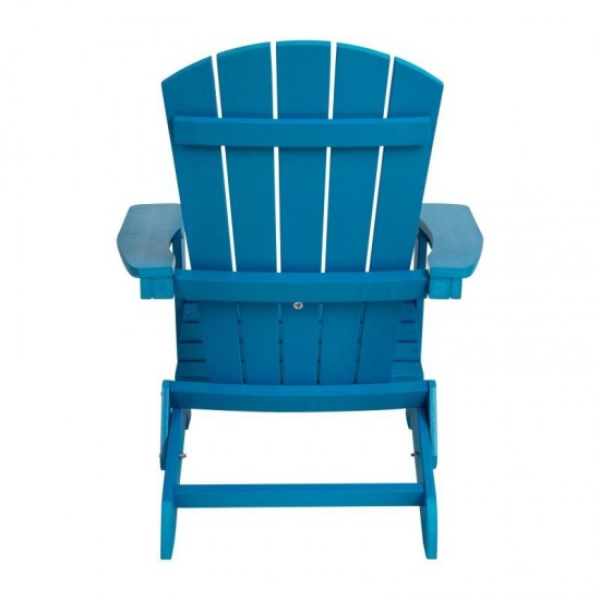 Flash Furniture Charlestown Blue Folding Adirondack Chair JJ-C14505-BLU-GG