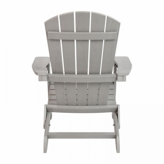 Flash Furniture Charlestown Gray Folding Adirondack Chair JJ-C14505-GY-GG