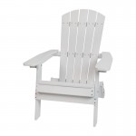 Flash Furniture Charlestown White Folding Adirondack Chair JJ-C14505-WH-GG