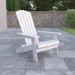 Flash Furniture Charlestown White Folding Adirondack Chair JJ-C14505-WH-GG