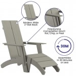 Flash Furniture Sawyer Gray Chair & Ottoman Set JJ-C14509-14309-GY-GG