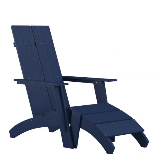 Flash Furniture Sawyer Navy Chair & Ottoman Set JJ-C14509-14309-NV-GG