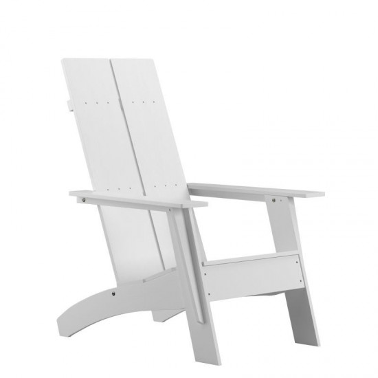 Flash Furniture Sawyer White Modern Adirondack Chair JJ-C14509-WH-GG