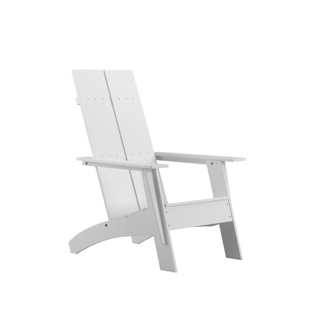 Flash Furniture Sawyer White Modern Adirondack Chair JJ-C14509-WH-GG