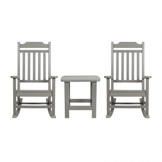 Flash Furniture Winston Gray Table and 2 Chair Set JJ-C14703-2-T14001-GY-GG