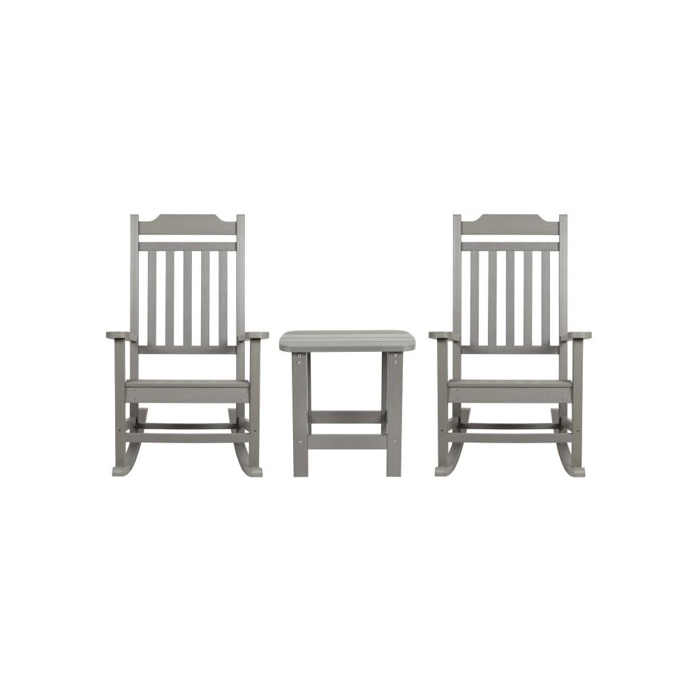 Flash Furniture Winston Gray Table and 2 Chair Set JJ-C14703-2-T14001-GY-GG Flash Furniture Winston Gray Table and 2 Chair Set JJ-C14703-2-T14001-GY-GG