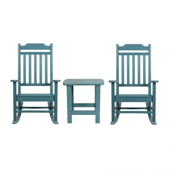Flash Furniture Winston Teal Table and 2 Chair Set JJ-C14703-2-T14001-TL-GG