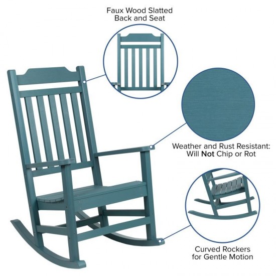 Flash Furniture Winston Teal Table and 2 Chair Set JJ-C14703-2-T14001-TL-GG