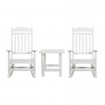 Flash Furniture Winston White Table and 2 Chair Set JJ-C14703-2-T14001-WH-GG