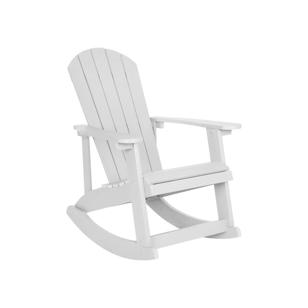 Flash Furniture Savannah White Resin Rocking Chair JJ-C14705-WH-GG