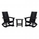 Flash Furniture Finn 2PK Black Rockers & Side Table JJ-C14709-2-T14001-BK-GG
